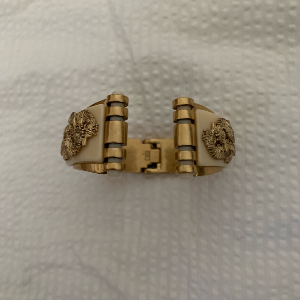 Cabi Brass Gold Seahorse Hinge Bangle